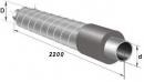 Концевой элемент ППУ-ОЦ d 57 Тип 1 из оцинкованой трубы