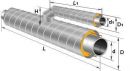 Тройник параллельный ППУ-ОЦ d 820х820 Тип 1 из черной трубы