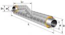 Тройниковое ответвление ППУ-ОЦ d 1020х820 Тип 1 из черной трубы