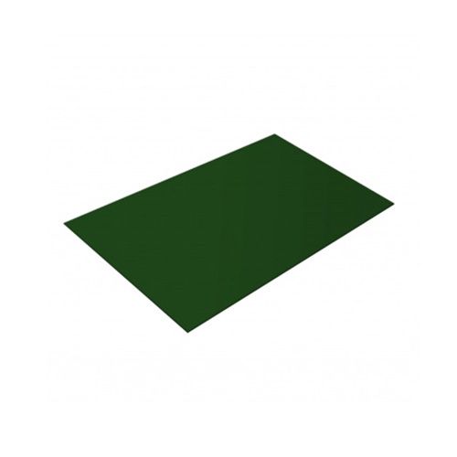 Лист оцинкованный гладкий с полимерным покрытием 0.35 мм RAL 6005 зеленый мох