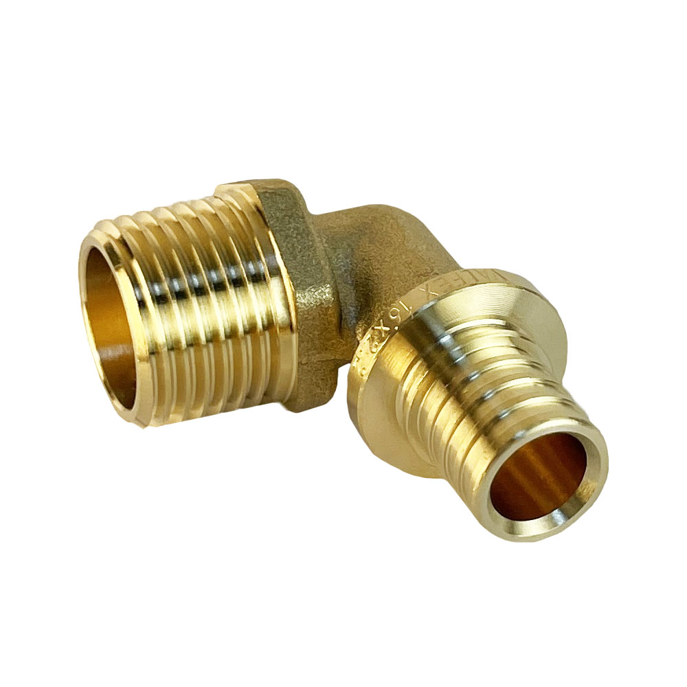 Угольник надвижной с переходом на нар.р. 16(2,2) х 1/2' (VALFEX) (180/10) К