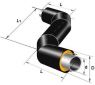 Z-образный элемент ППУ-ПЭ d 426 Тип 1 из черной трубы