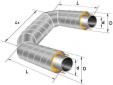 П-образный элемент ППУ-ОЦ d 273 Тип 1 из черной трубы