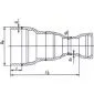 Переход раструбный ХР ВЧШГ d 200х100 Tyton битумный лак и ЦПП литой ГОСТ 5525-88