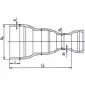 Переход раструбный ХР ВЧШГ d 300х150 Tyton битумный лак и ЦПП сварка ГОСТ 5525-88