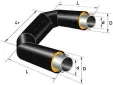 П-образный элемент ППУ-ПЭ d 1420 Тип 1 из оцинкованой трубы