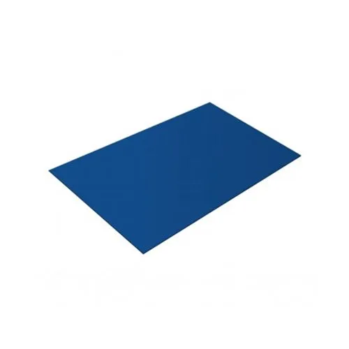 Лист оцинкованный гладкий с полимерным покрытием 0.35 мм RAL 5005 сигнальный синий